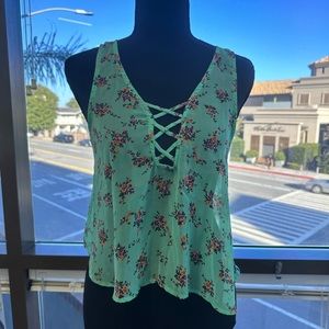 Mint green sheet top